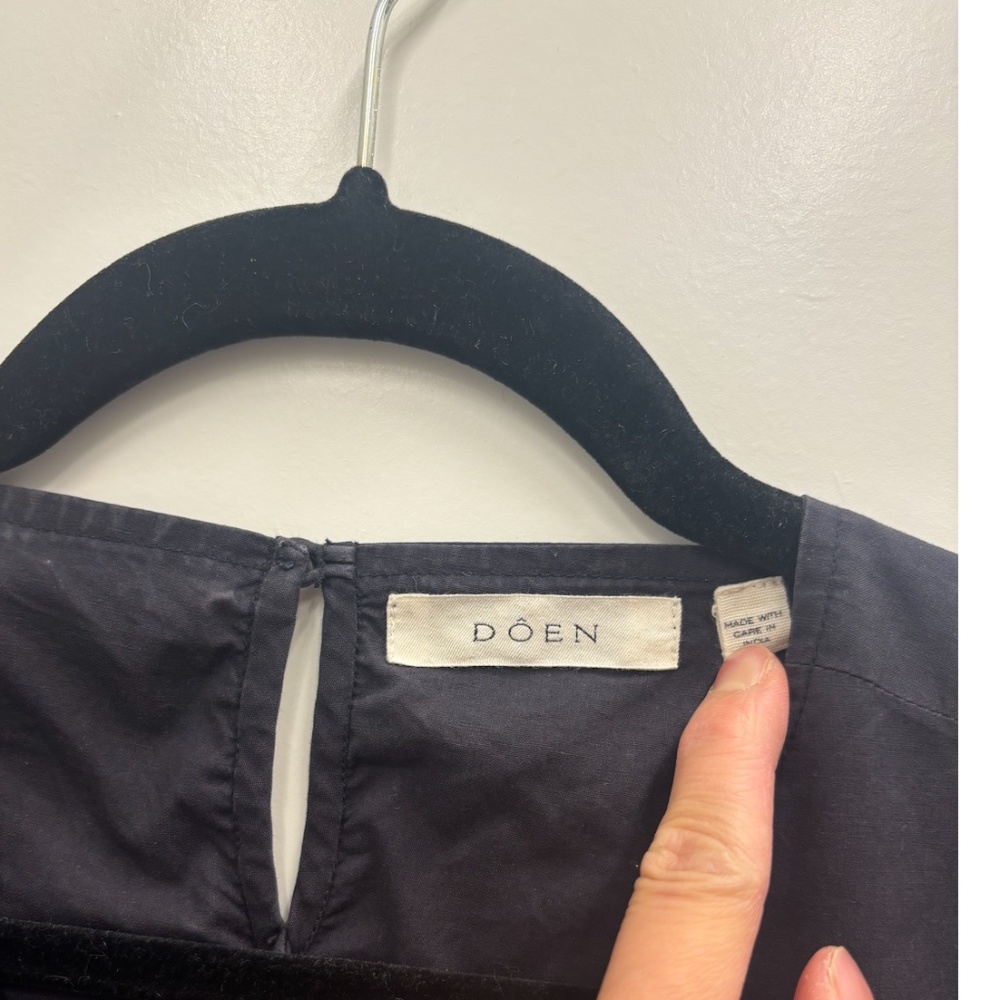 Doen-Square Neck Poplin Dress (Sz Small) - image 3